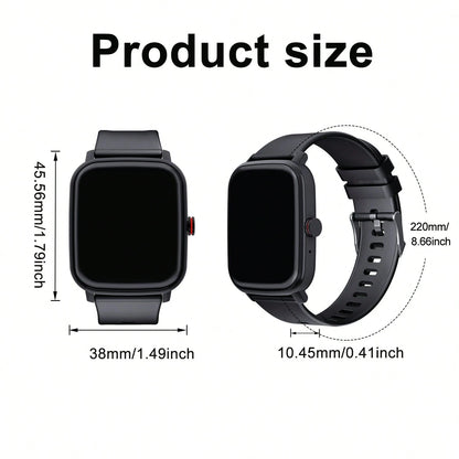 Waterproof Smart Watch, Wireless Call/Dial, Multiple Sports Modes, Incoming Call Alert And Rejection, SMS Notification, Customizable Wallpaper, Compatible With Smartphone/Android System