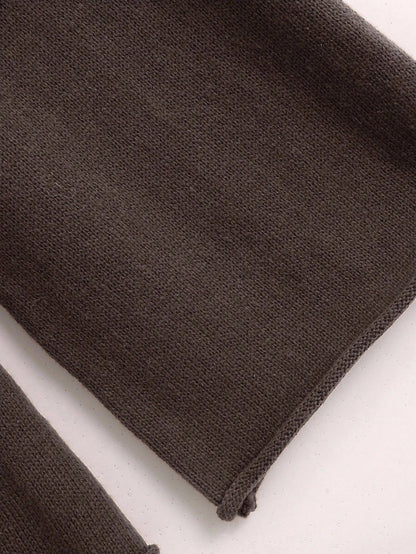 2pcs/Set Solid Color Crew Neck Long Sleeve Top And Pants Casual Outfit Fall Winter Cloth For Women
