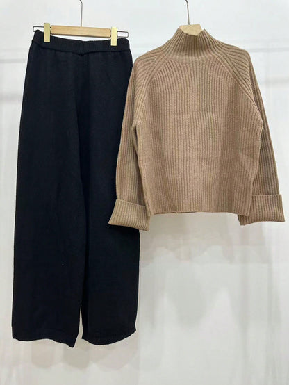 Women's Winter Casual Elegant Lounge Knit Sweater Set