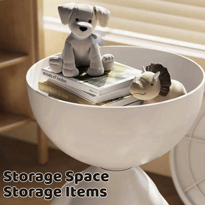 Plastic Bedside Table Sofa End Table Storage Rack Movable Coffee Table Mini Bear
